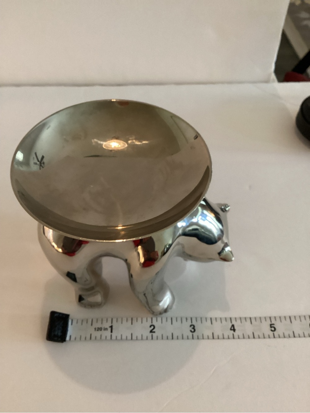 Vintage Restoration Hardware Polar Bear Candle Holder Silver Plate - Picture 7 of 11